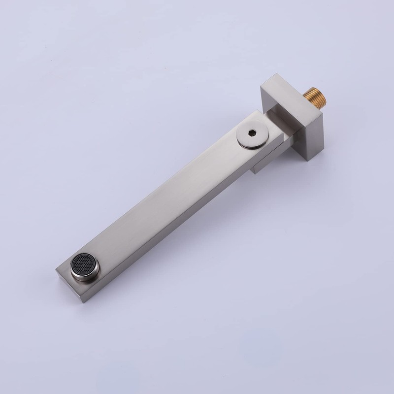DEOLER Brushed Nickel Tub Spout, 180° Rotation Bathroom Folding Spout