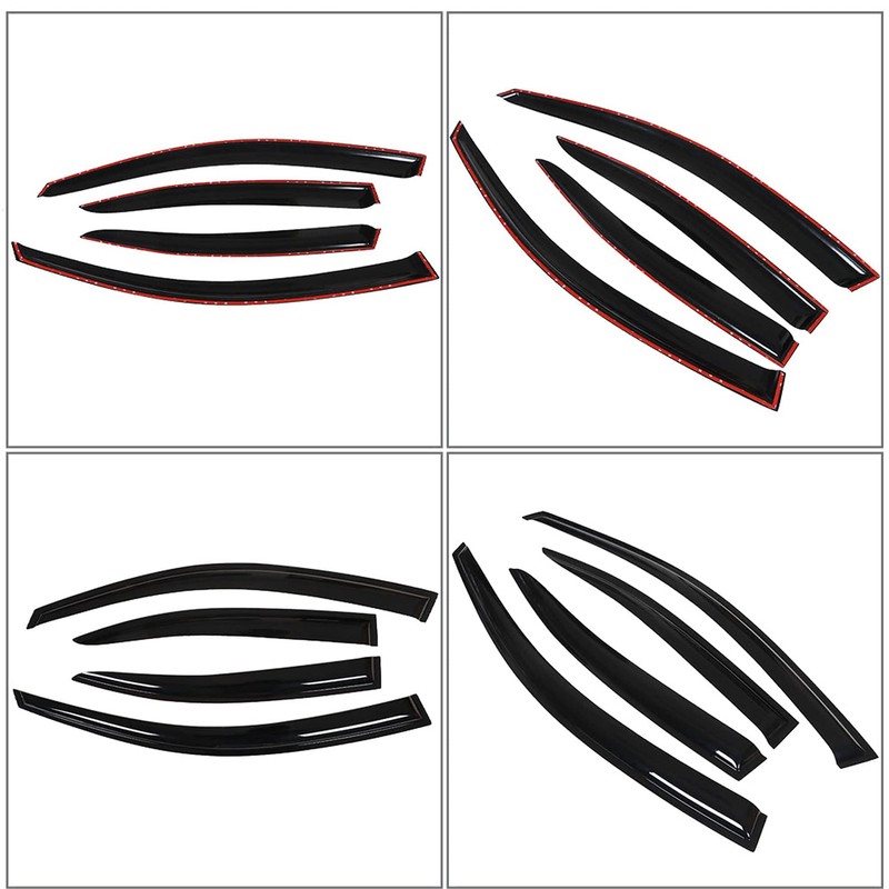 4PCS Side Window Visor Vent Rain Guard Deflector Replacement for