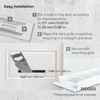 Vent Systems 40 x 300 mm White Aluminium Door Ventilation