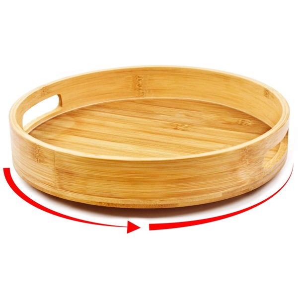 Bamboo Turntable - 12 Inch Lazy Susan - Rotating Organizer