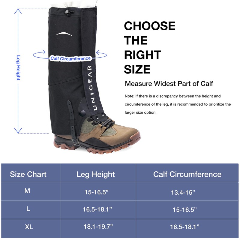 Unigear Snake Gaiters, Puncture-Proof Leg Gaiters, Lightweight, Super Thin, Hunting