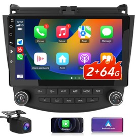 Android 13 [2GB+64GB] Car Radio Compatible for Honda Accord 2003-2007with Reverse Camera, 10 Inch Touch Screen with GPS/FM/WiFi/USB/SWC,Support Wireless CarPlay Android Auto