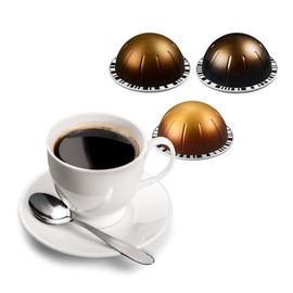 Double Espresso Variety Bundle 2.7 ounce - 30 Capsules [V-LINE MACHINE ONLY] (CHIARO+SCURO+DOLCE) Double Espresso shot of 80ml per capsule.