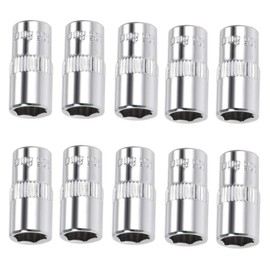 QLXHBOT 10pcs Shallow Socket 1/4 Inch Drive 8mm 6 Point