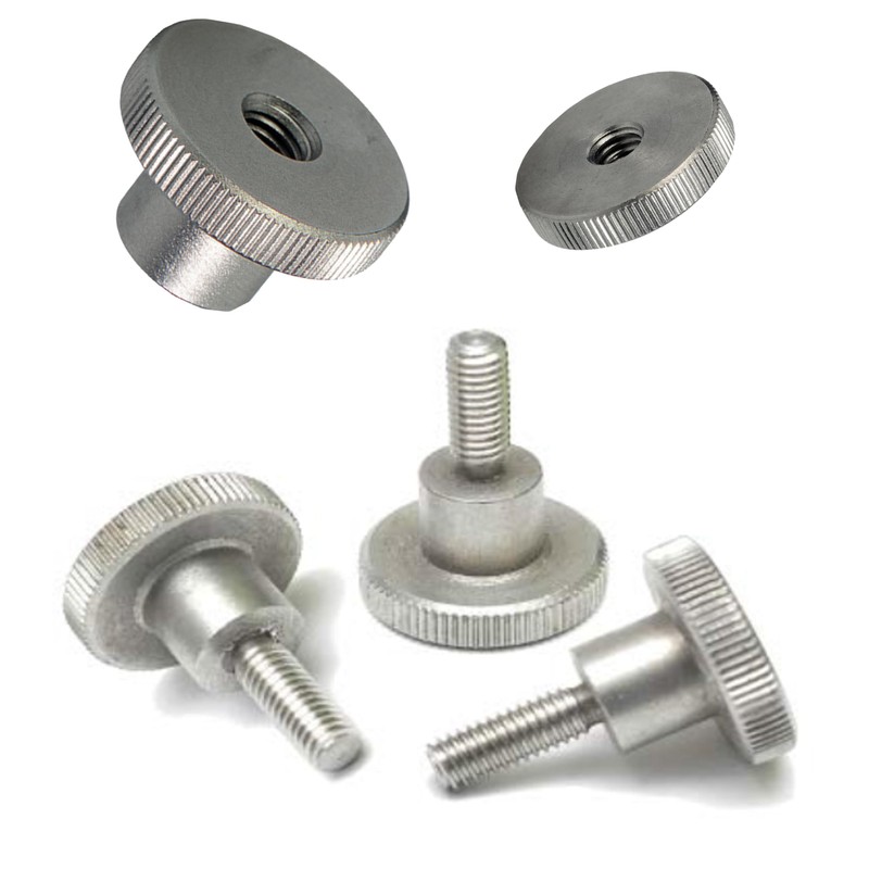 Knurled Bolt Screw Thumb Type Stainless Steel Hand Grip Knob