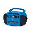 GPX BCA209BU Portable Am/FM Boombox with CD and Cassette Player,