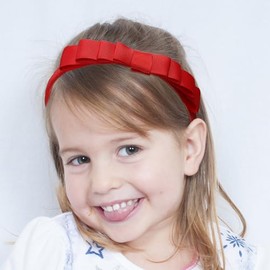 Diadema Roja con Lazo Anudado para Niñas Pequeñas