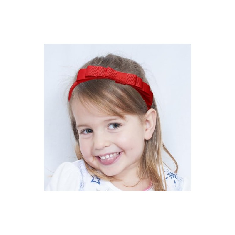 Diadema Roja con Lazo Anudado para Niñas Pequeñas