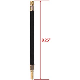 Bujingyun Flexible Rubber Tire Valve Adapter Extension with Valve Cap for Universal Cars, Trucks, Motorcycles, Bikes (210mm)