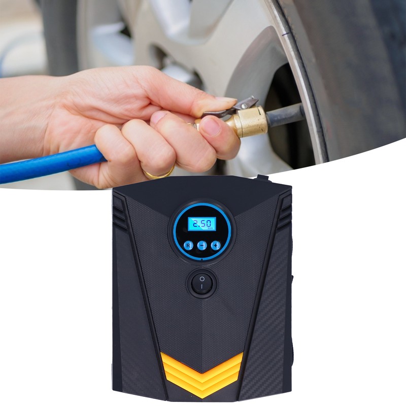 120W Tire Inflator Digital Display with LED Light Portable Automatic