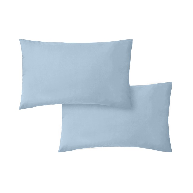 Bianca 200 Thread Count Cotton Percale Standard Pillowcase Pair Blue