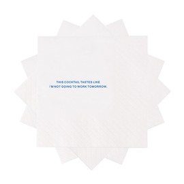 VOWFOO Funny 100Pcs This Cocktail Tastes Like I'm Not Going to Work Tomorrow Napkins for Friday Happy Hours Birthday Retirement Bachelor Vacation Kickoff Beach Party 5 x 5 2-ply (Not Work Tomorrow)