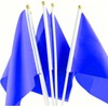 50 Packs Blue Small Flags on Sticks Hand Waving Flag