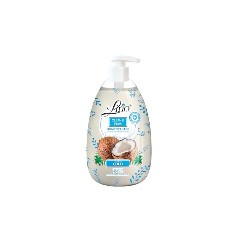 Jabón Líquido de Manos Lirio Clean & Pure Coco 500ml