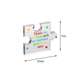 Thank you,thank you gifts,thank you teacher gifts,Thank You Gift Acrylic Puzzle Decoration - Emotional Quotes Decoration, Suitable for Both Office and Family Use (45g)