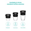 KeepCup Original Clear, Reusable Plastic Coffee Cup | Splashproof Lid,