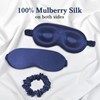 Euatiwal Sleeping Sets Includes Silk Sleep Mask,Silk Scrunchies,Contoured Cup Eye