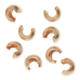 14K Gold Filled Crimp Bead Covers 4mm (8)