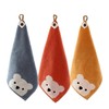 UOPR Children's Towel with Loop, Bear, Hand Towel, Kindergarten, Nursery