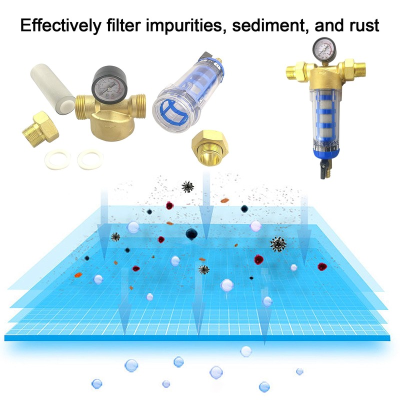Spin Down Sediment Water Filter, Pre-Filter Water Filter with Pressure
