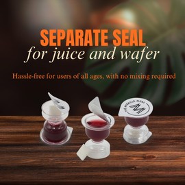 Pre Packaged Premium Chalice Communion Cups | Box of 100 with Juice and Wafer