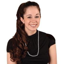 Beistle Small Bead Necklaces, Silver