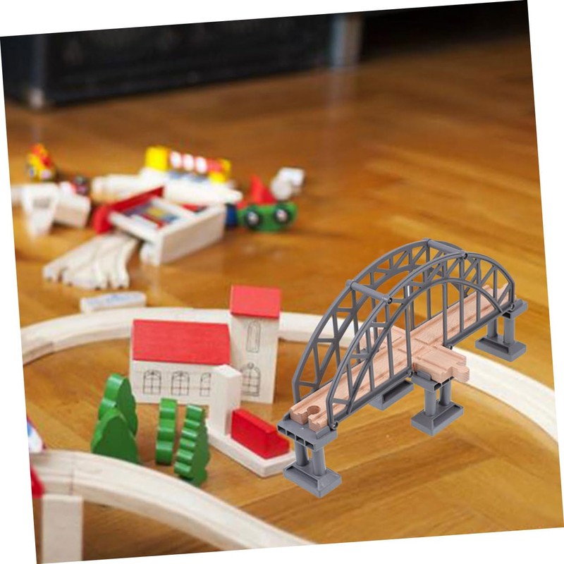 Kisangel Funny Bridge Toy DIY Train Accessory Model Train Bridge
