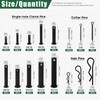 Keadic 100Pcs Flat Head Cotter Pins Assortment Kit Includes Single
