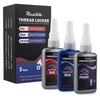 Realth 50ml-3 Pack Threadlocker Purple Blue and Red M222 M243