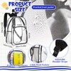 Amylove 24 Pcs Clear Backpacks Bulk Heavy Duty Transparent PVC