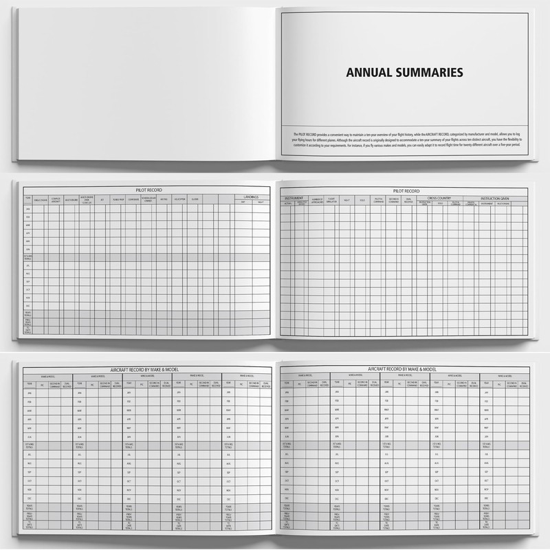 Performore Pilot Logbook - 11" x 6.75" x 1" Aircraft