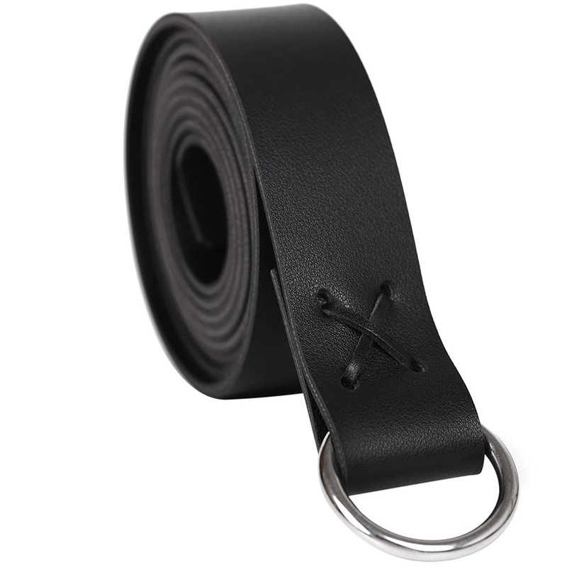 Linghe Medieval Leather Viking Cow Rope Belt LARP Renaissance Belt