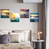 Artscope 4 Pieces Canvas Prints Wall Art - Sunset Seaside