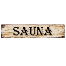 snowsun Metal Sign Sauna Vintage Signs Retro Tin Signs Art Plaque Aluminum Sign for Bedroom Kitchen Garden Wall Pub Club Coffee Hanging Sign Decor 4x16 Inches