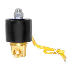 Beduan Brass Mini Electric Solenoid Valve, 12V 1/4" Air Valve Control Flow Normally Closed for Air Water Oil Fuel