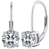 LAVUMO Moissanite Earrings Silver 925 14K Gold/Rhodium-Plated 0.3 ct-2ct Round