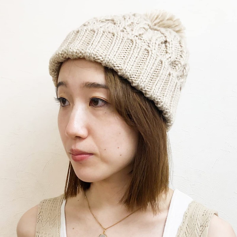 Basic Quench Heavy Cable Watch Pom Pom Knit Hat, Cable