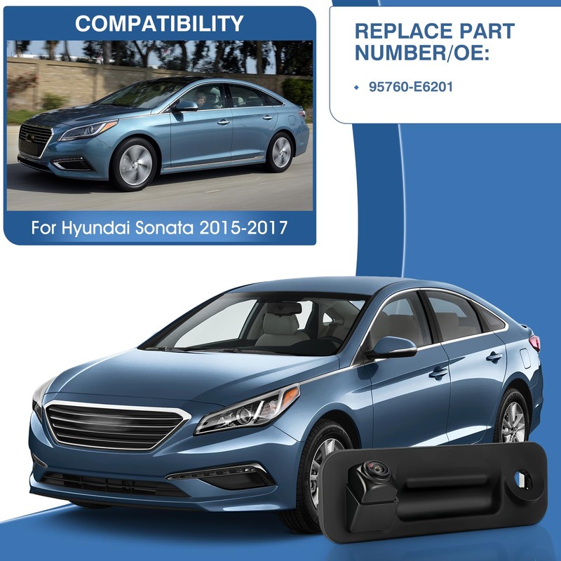 ACAUTO Rear View Backup Camera Fit for Hyundai Sonata 2015-2017,
