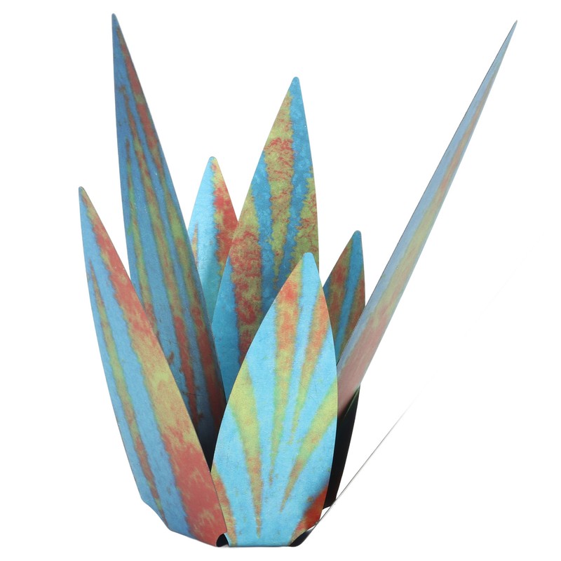9PCS Tequila Rustic Sculpture Waterproof DIY Metal Agave Plant for