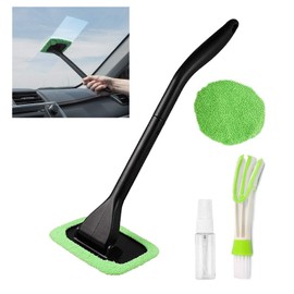 XINXIYAN Windshield Cleaner Tool Car Window Cleaner Inside Interior Windshield Cleaning Tool(Green-Rectangle)