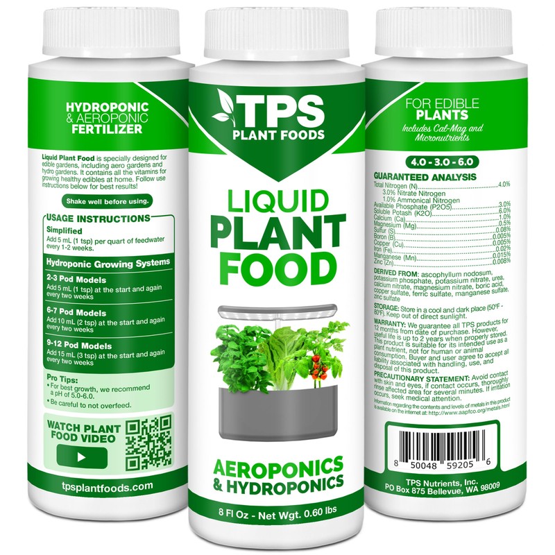 Liquid Plant Food for use in AeroGarden, IDOO and Hydroponic