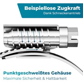 FIXXIA 10 x Stainless Steel Hose Clamps, Choice of Sizes: Diameter 8-16 mm, 16-25 mm, 25-40 mm, 40-60 mm, Screw Clamp, Rustproof, Washing Machine Clamps, Bathroom, Car, Garden, Pool (Diameter 8-16 mm