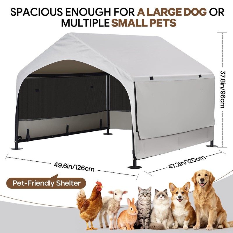 Petizer Extra Large Dog Tent Outdoor with UV Protection, Breathable