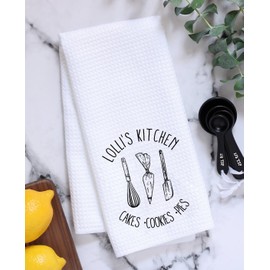 OwingsDesignsPerfect Lolli's Kitchen Towel - Dish Towels - Gift for Lolli - Tea Towels for Cooking - Baking - Soft & Absorbent Kitchen Towel - Gifts for Birthday - Christmas - Mothers Day - Holiday