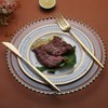 Kyraton Gold Cutlery Set 24 Pieces, Stainless Steel Flatware Set,