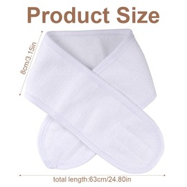 Hairband Cosmetic Headband, Cosmetic Hair Band with Velcro Fastening, Spa Cosmetic Headband, Terry Towelling Hair Protection Band for Showers, Make Up and Cosmetics