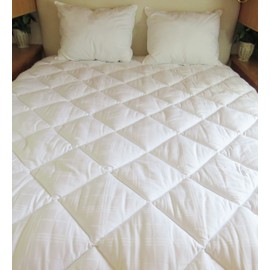 AB Lifestyles Olympic Queen Quilted Mattress Pad, 12 inch Pocket Depth, USA-Made (66x80)
