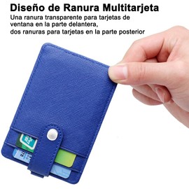HAKUKU Retráctil Porta Gafete Cordón Vertical Desmontable de Cuero PU Portadores de Insignias para Uso Empresarial para Hombres y Mujeres, Adecuado para Personal Diplomático (Azul)