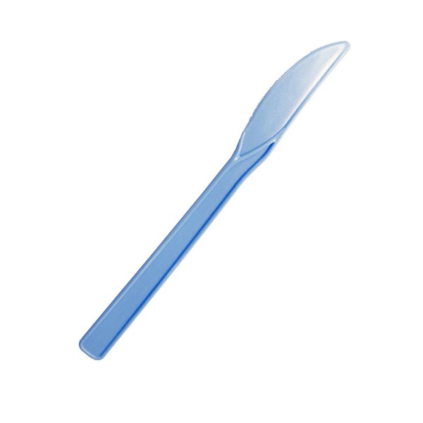 Party Essentials N24508LB Medium-Weight Hard Plastic Plastic Knives, Light Blue (1,200 Count)