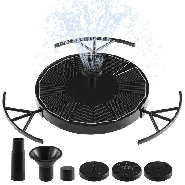 Pleneal 2W Solar Fountain Pump - Upgraded Solar Fountain for